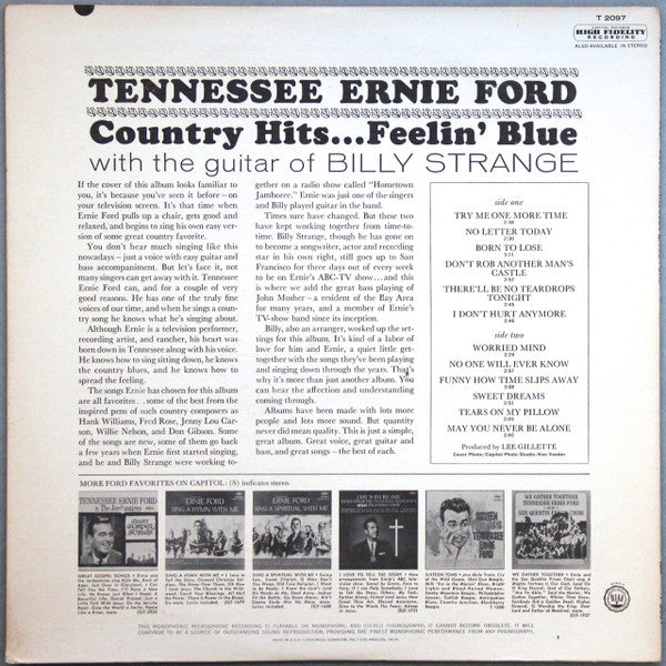 Release: Country Hits...Feelin' Blue-Vinyl-US-1964-T 2097, T-2097-5663665