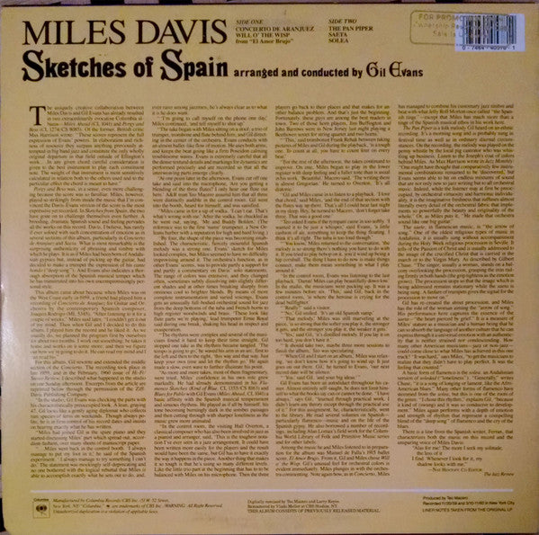 Release: Sketches Of Spain-Vinyl-US-1987-CJ 40578-7719521