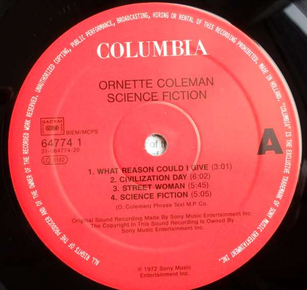 Master Release: Science Fiction by Ornette Coleman