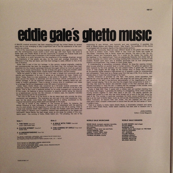 Master Release: Eddie Gale's Ghetto Music by Eddie Gale