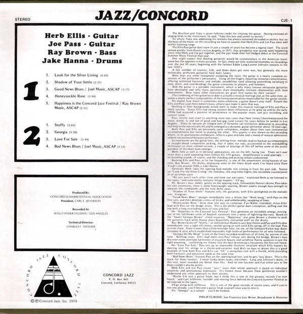 Master Release: Jazz/Concord by Joe Pass
