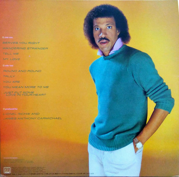Release: Lionel Richie-Vinyl-Japan-1982-VIL-6011-5275627