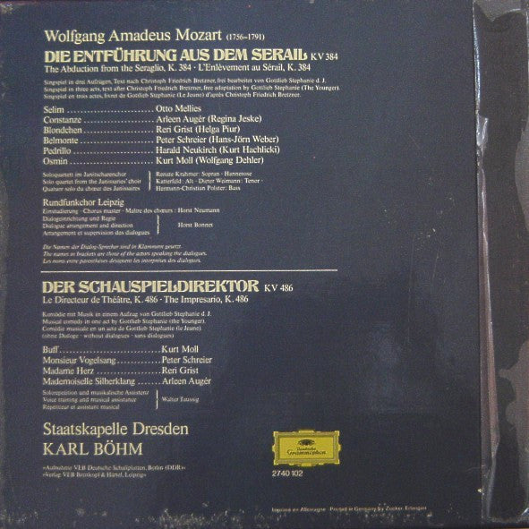 Master Release: Die Entführung Aus Dem Serail / Der Schauspieldirektor by Wolfgang Amadeus Mozart