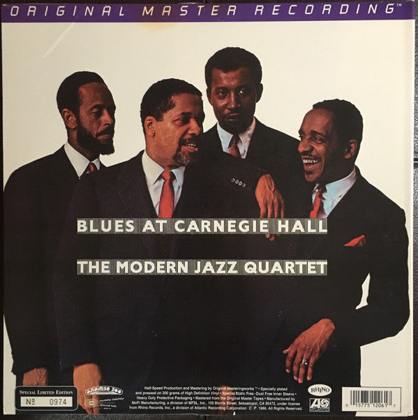 Release: Blues At Carnegie Hall-Vinyl-US-1994-MFSL 1-206-3582284