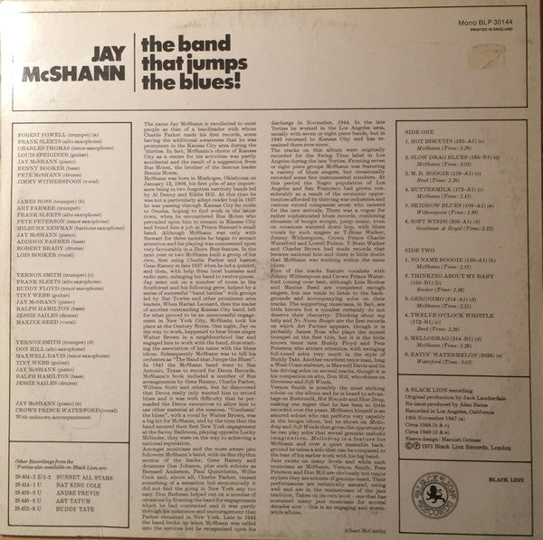 Release: The Band That Jumps The Blues!-Vinyl-UK-1973-BLP 30144-3281140