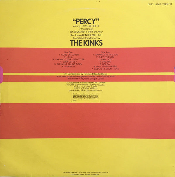 Release: Percy-Vinyl-UK-1971-NSPL 18365-2022074