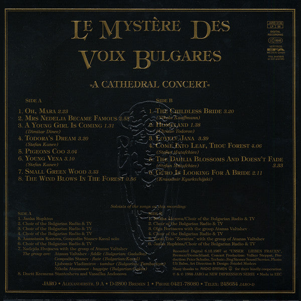 Release: A Cathedral Concert-Vinyl-Germany-1988-JARO 4138, JARO 04138-9322427