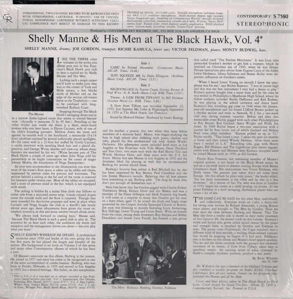 Master Release: At The Black Hawk, Vol. 4 by Shelly Manne & His Men