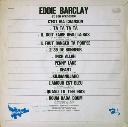 Master Release: Eddie Barclay Et Son Orchestre by Eddie Barclay Et Son Orchestre