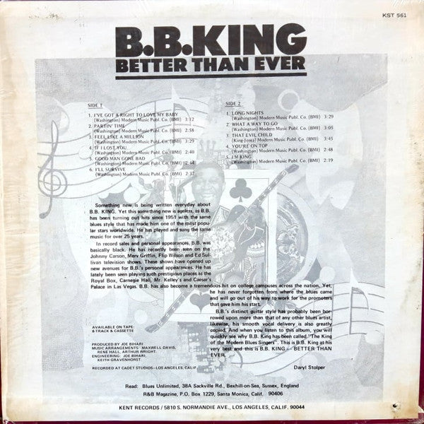 Release: King Of The Blues-Vinyl-US-1971-KST 561-2892392