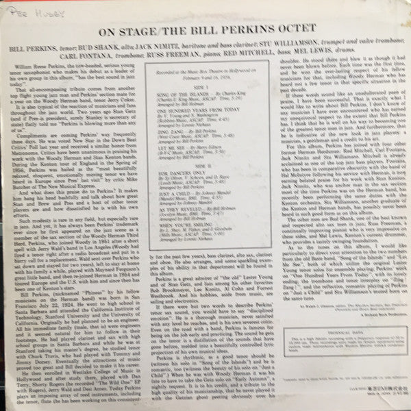 Master Release: On Stage by Bill Perkins Octet