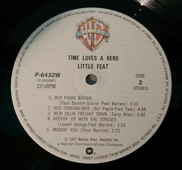 Release: Time Loves A Hero-Vinyl-Japan-1981-P-6432W-5806965