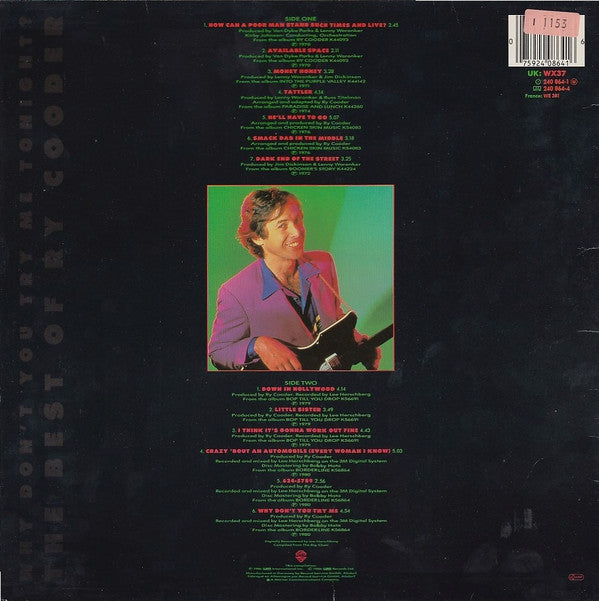 Master Release: Why Don't You Try Me Tonight? The Best Of Ry Cooder by Ry Cooder