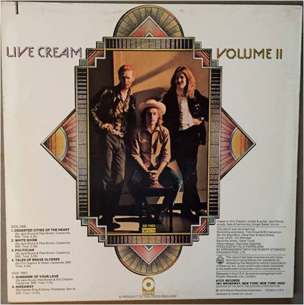 Release: Live Cream Volume II-Vinyl-US-1972-SD 7005-8580456