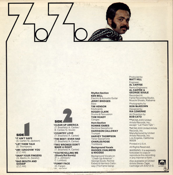 Release: Z.Z.-Vinyl-US-1974-UA-LA212-G-2634798