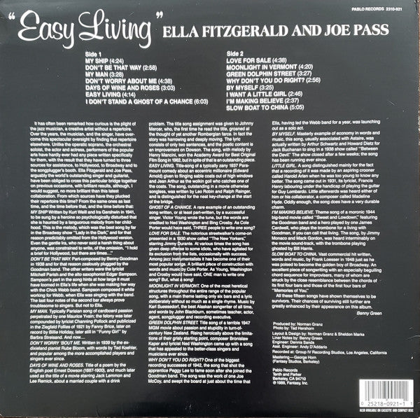 Master Release: Easy Living by Ella Fitzgerald