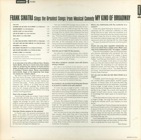 Release: My Kind Of Broadway-Vinyl-US-1965-FS-1015, FS 1015-2443884