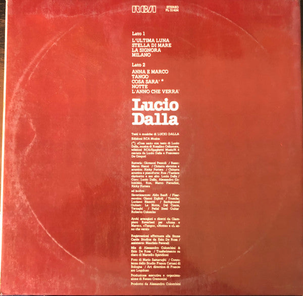Release: Lucio Dalla-Vinyl-Italy-1978-PL 31424, PL 31424-5272853