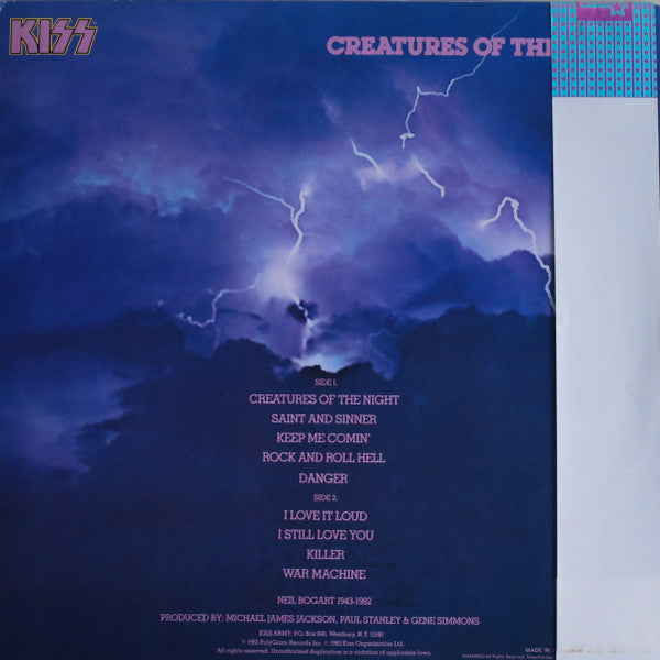 Release: Creatures Of The Night-Vinyl-Japan-1982-28S-138-4918035