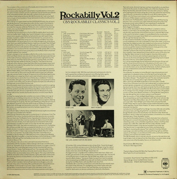 Master Release: CBS Rockabilly Classics Vol. 2 - Rockabilly Vol. 2 by Various