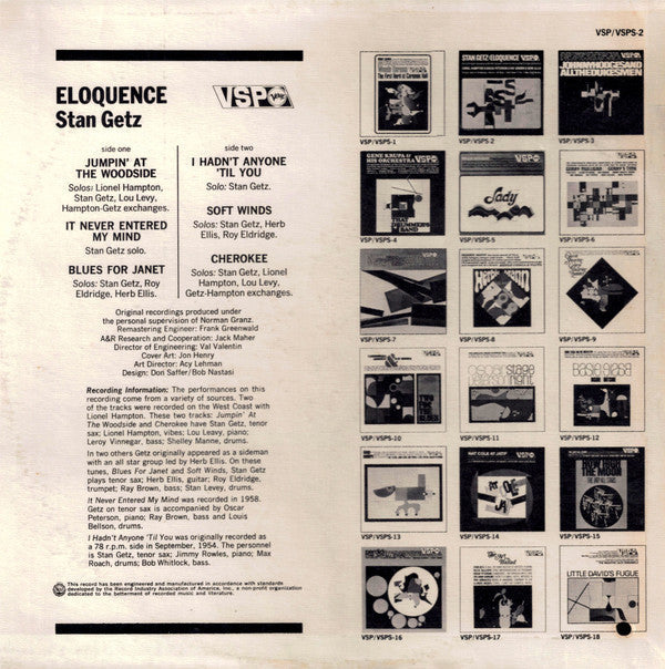 Master Release: Eloquence by Stan Getz