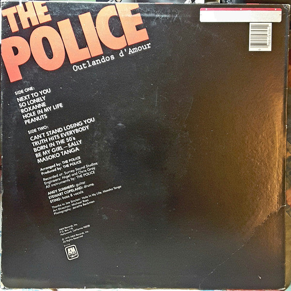 Master Release: Outlandos D'Amour by The Police