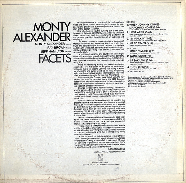Release: Facets-Vinyl-US-1980-CJ-108-2252982