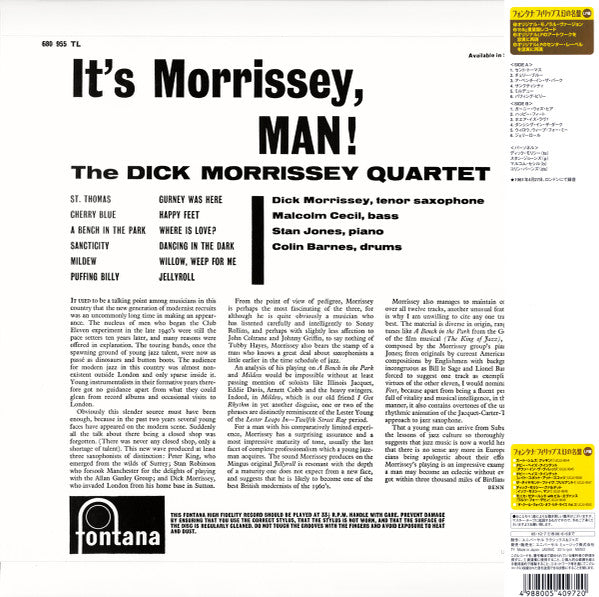 Master Release: It's Morrissey, Man! by The Dick Morrissey Quartet