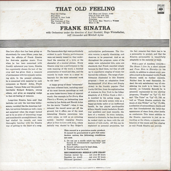 Master Release: That Old Feeling by Frank Sinatra