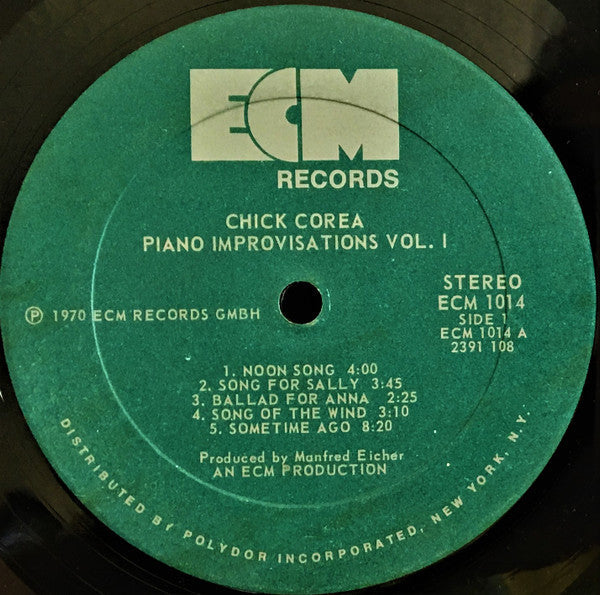 Release: Piano Improvisations Vol. 1-Vinyl-US-None-ECM 1014 ST, 2391 108-2570689