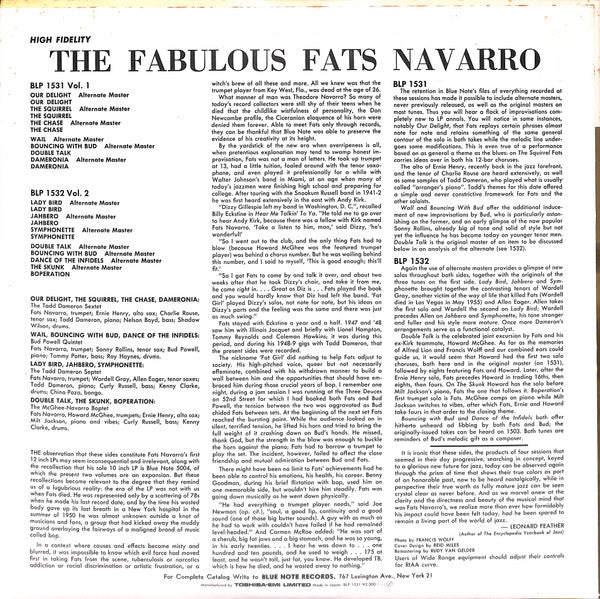 The Fabulous Fats Navarro Volume 1