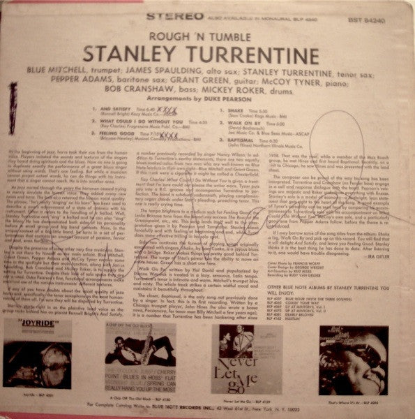 Master Release: Rough 'N Tumble by Stanley Turrentine