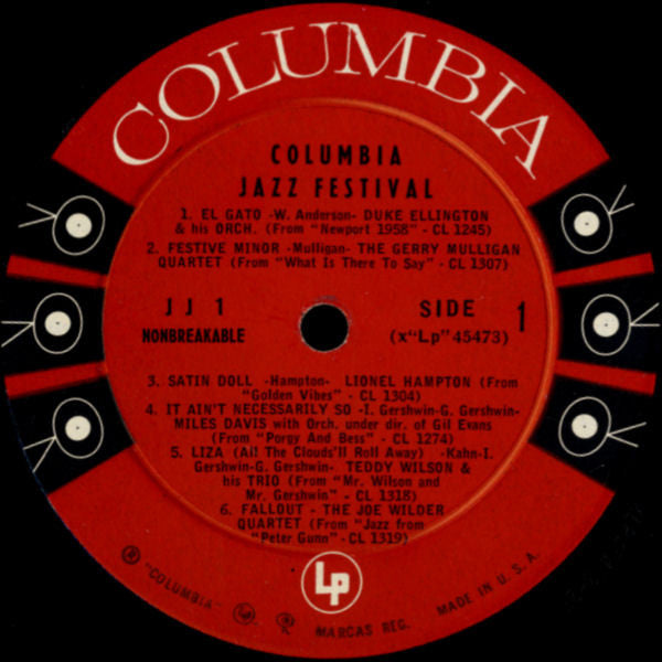 Release: Columbia Jazz Festival-Vinyl-US-1959-JJ 1-2188839
