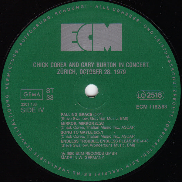 In Concert, Zürich, October 28, 1979