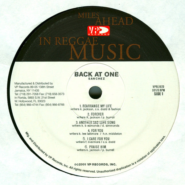 Release: The Best Of Sanchez Back At One-Vinyl-US-2001-VPRL1623-3085321