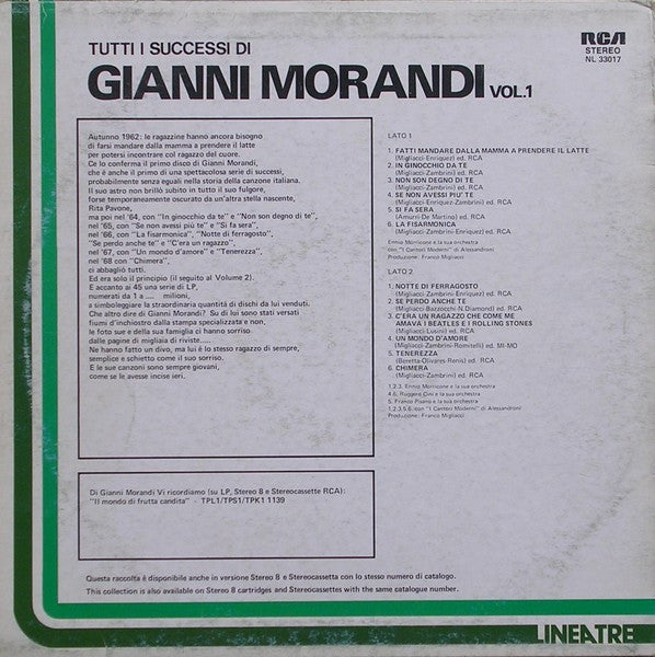 Tutti I Successi Di Gianni Morandi Vol. 1