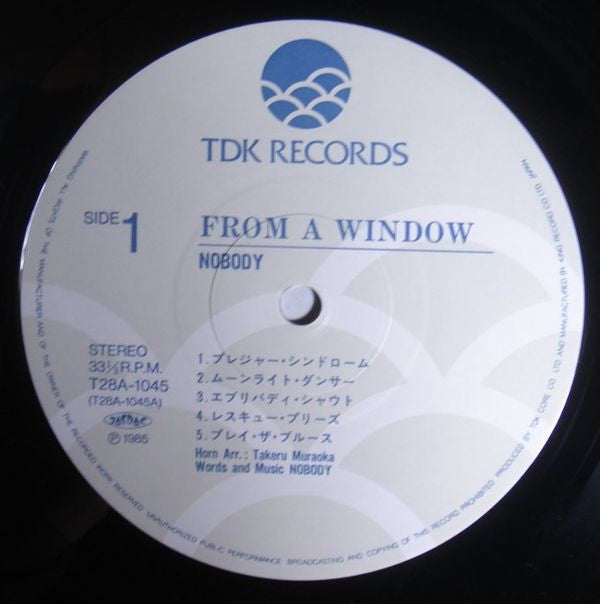 Release: From A Window-Vinyl-Japan-1985-T28A-1045-1496397