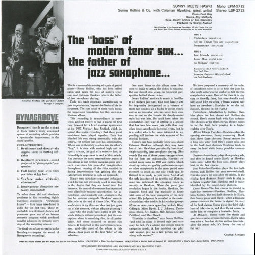 Release: Sonny Meets Hawk!-Vinyl-US-1963-LSP-2712-1013068