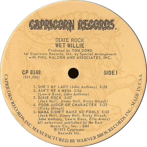 Release: Dixie Rock-Vinyl-US-1975-CP 0149-1512282