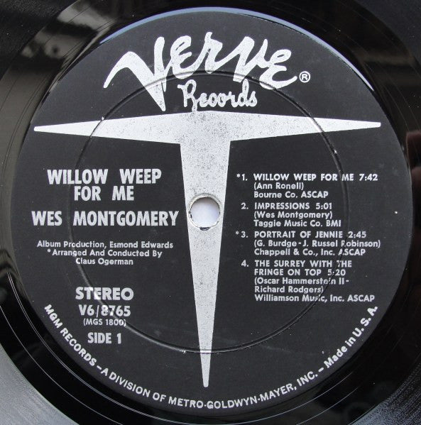 Release: Willow Weep For Me-Vinyl-US-1969-V6-8765-1849798