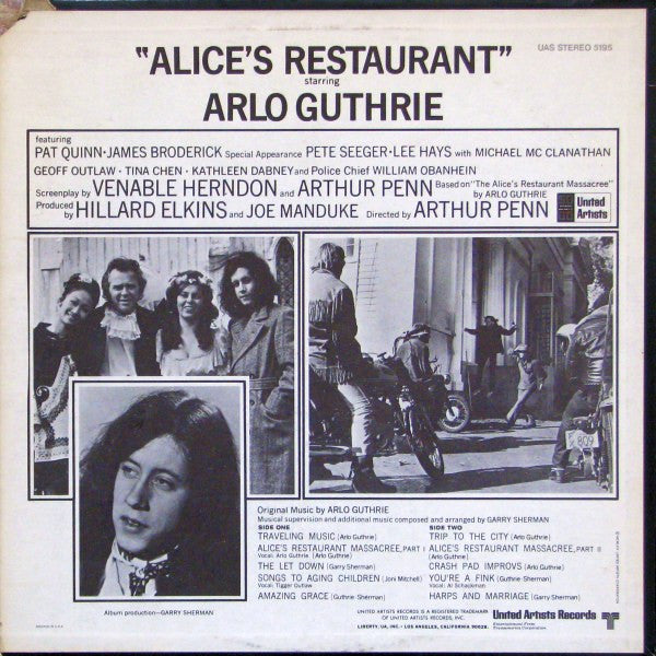 Release: Alice's Restaurant (Original Motion Picture Score)-Vinyl-US-1969-UAS 5195-1302018