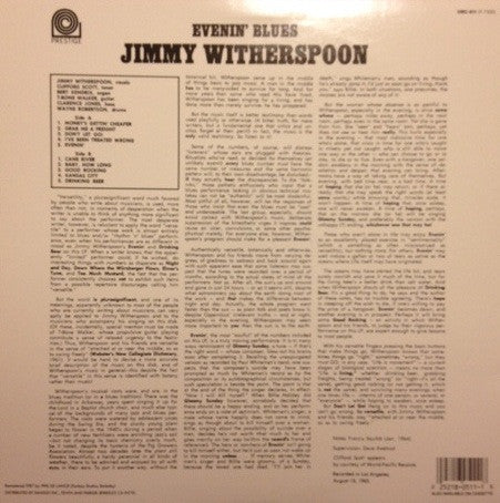 Master Release: Evenin' Blues by Jimmy Witherspoon