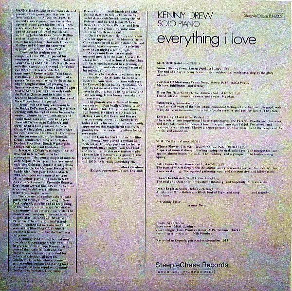 Master Release: Everything I Love by Kenny Drew