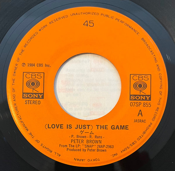 Release: (Love Is Just) The Game-Vinyl-Japan-1985-07SP 855-29986915