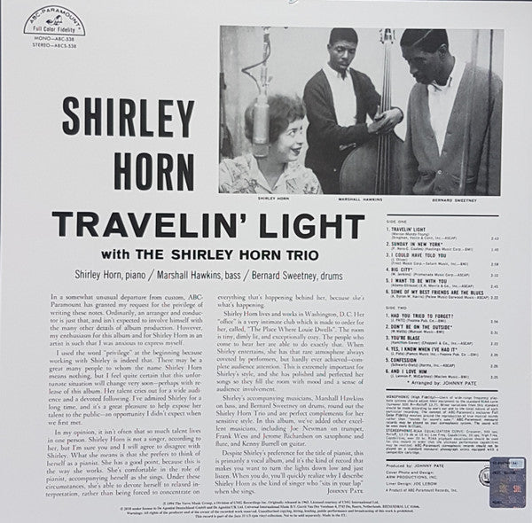 Master Release: Travelin' Light by Shirley Horn