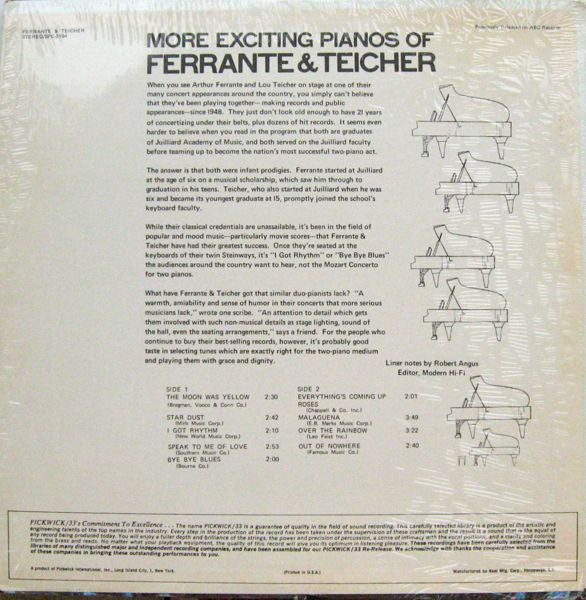 Master Release: More Exciting Pianos Of Ferrante & Teicher by Ferrante & Teicher