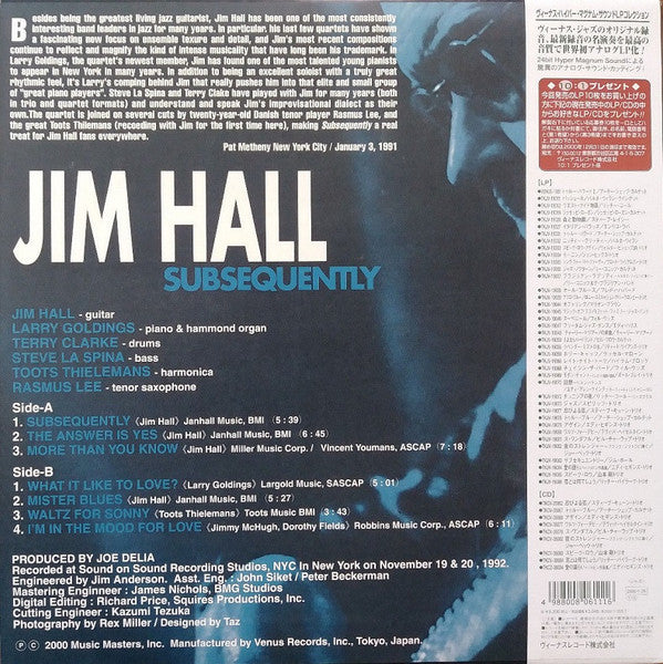 Master Release: Subsequently by Jim Hall