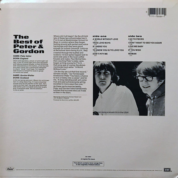 Release: The Best Of Peter And Gordon-Vinyl-US-1979-SN-16084-29803498