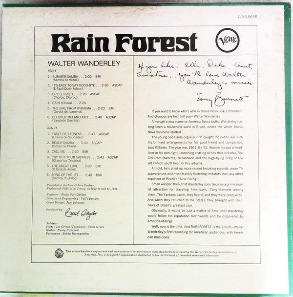 Release: Rain Forest-Vinyl-US-1967-V-8658, V/8658-20927581