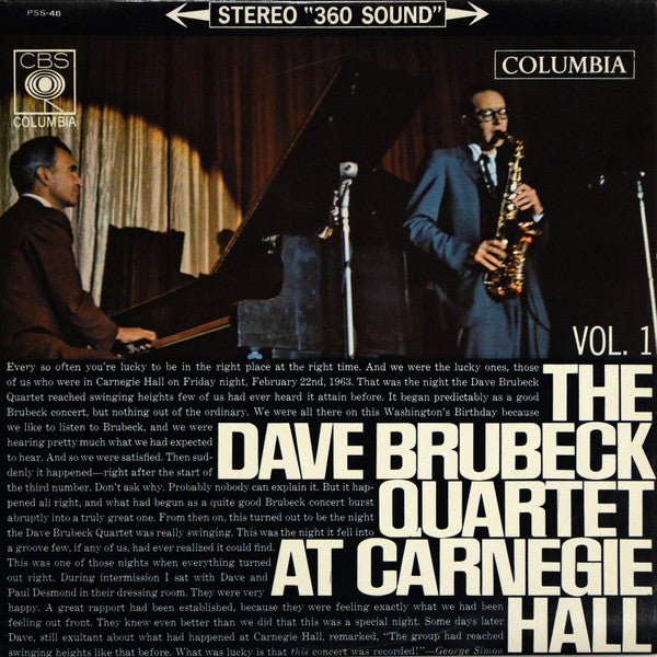 Master Release: At Carnegie Hall (Part 1) by The Dave Brubeck Quartet